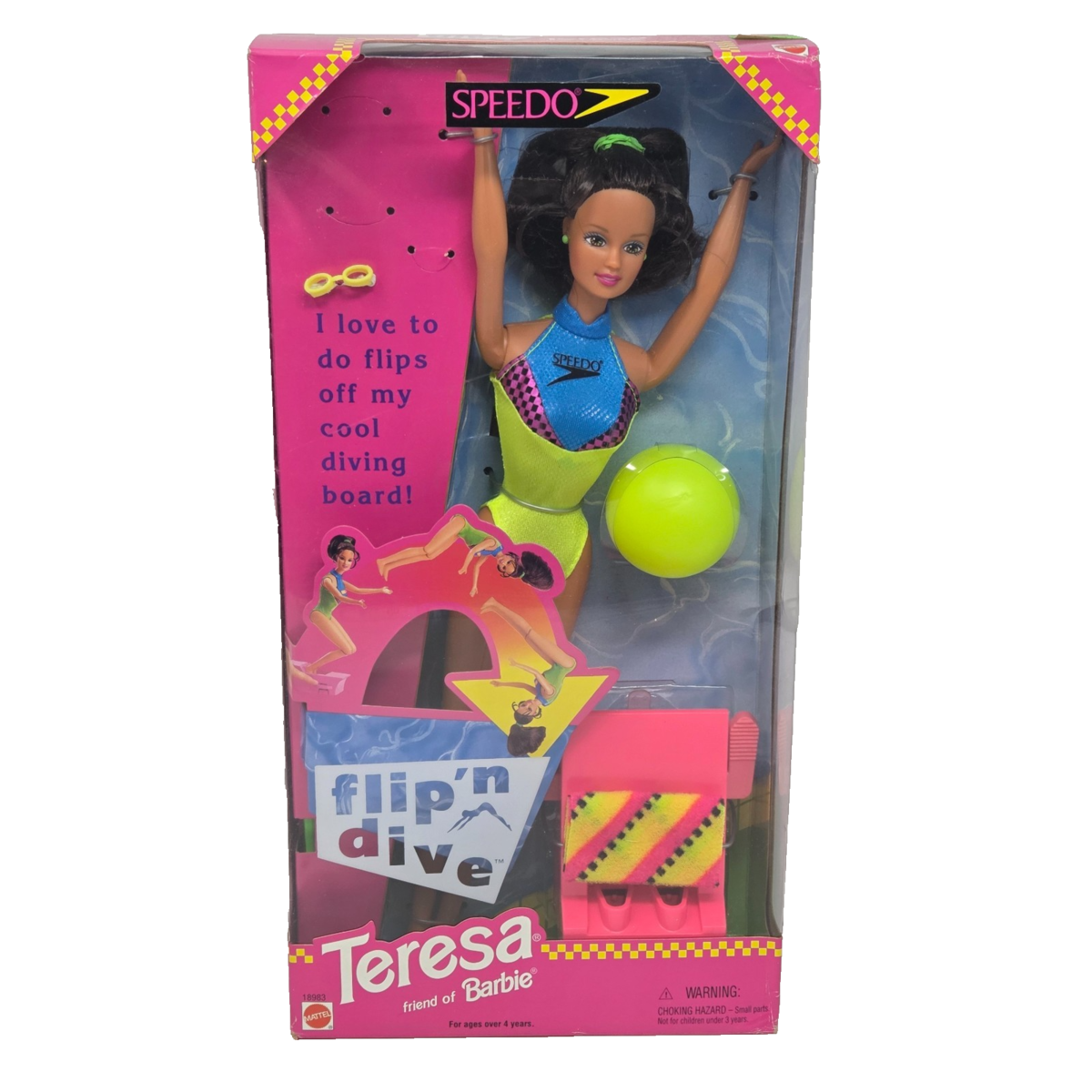 1997 FLIP N DIVE TERESA FRIEND OF BARBIE MATTEL ORIGINAL NEW IN BOX # 18983 - $28.50