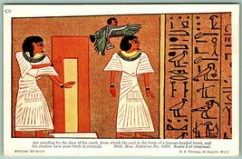 Egypt Papyrus Painting Ani Standing By Tomb British Museum UNP UDB Postcard H9 - £7.74 GBP
