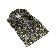 Men's Shirt By CASILA Turkey Cotton Blend Long Sleeves 501570-03 Black F... - $31.99