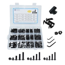 480Pcs Metric Nuts And Bolts Assortment Kit, M3 M4 M5 Button, Black Zinc... - $36.28