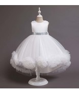 Kids skirt/girls dress/Festive dress/Birthday gift/white dress/Beatiful girl - $36.50