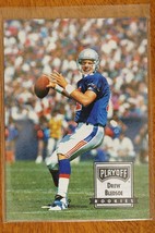 1993 Playoff Football DREW BLEDSOE Rookie Card RC #117 Patriots - £1.53 GBP