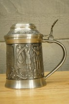 Vintage Pewter Metalware Grenningloh Tankard Beer Mug Stein Vivat Academia - $54.44