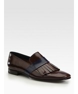 Rounded Toe Coffee Brown Tone Men Genuine Leather Customized Moccasins S... - $205.14 CAD+