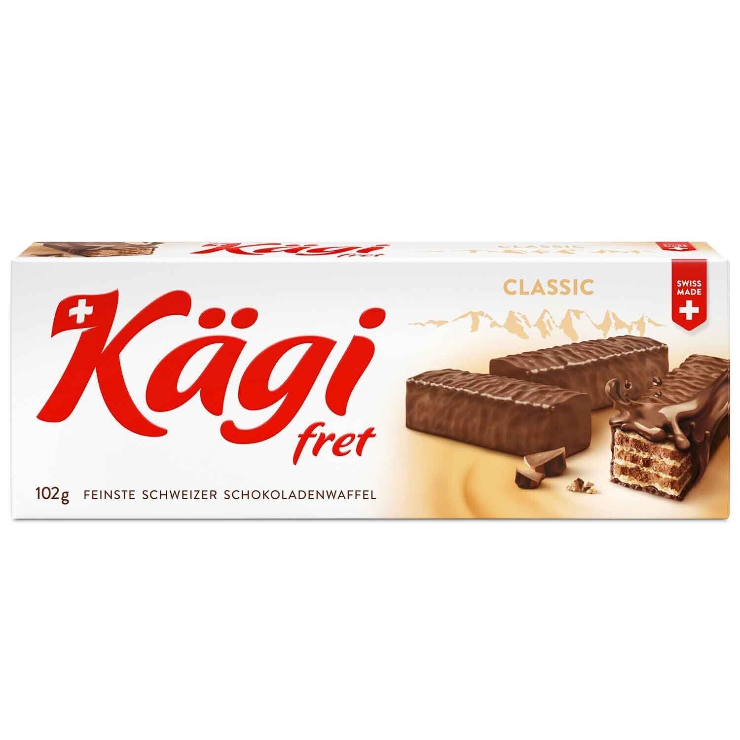 Kagi Fret Classic MILK chocolate candy bars -Made in Switzerland 102g  FREE SHIP