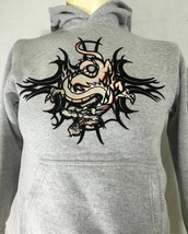 New Mad Engine Youth Heather Gray Long Sleeves Cozy Unique Pull Over Hoo... - $22.99