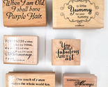 Ink Stamps Word Phrases Inspiration Yummy Card Crafting Scrapbooking Lot... - $11.00