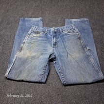 ** Dickies Carpenter Jeans Men Size 32x36 Blue Distressed Work Pants - $15.23