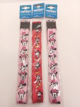 3x Disney Mickey and friends Pink Minnie  Mickey Mouse Red multi use lan... - $11.48