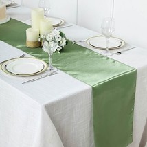Sage Green Satin 12X108&quot;&quot; Table Runner Wedding Party Catering Dinner Decorations - £6.70 GBP
