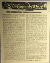 THE GRIDLEY WAVE #63 (1975) 2-page Edgar Rice Burroughs Tarzan fanzine - $14.84