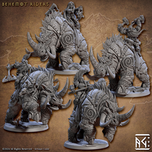 3D Printed Artisan Guild Behemot Riders Dwarf Berserkers Set 28mm 32mm - £11.12 GBP+