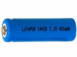 3.2 Volt 400 mAh LiFePO4 14430 Battery (14 mm x 43 mm) - £29.08 GBP