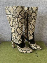 Gucci $1650 Python Calf  Leather Boots In Size 37, New. - £465.91 GBP