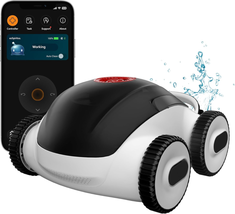 Automatic Pool Vacuum with App, Lasts up to 240 Mins, Ultra-Fine Dual Fi... - £431.33 GBP