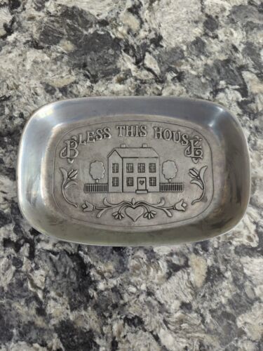 Wilton Armetale Serveware Platter Tray Large Bless This House #601013 10... - $6.93