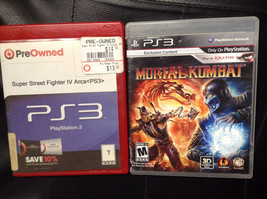 PS3 Super Street Fighter Iv 4 Arcade Ed. [Disc Only]+ Mortal Kombat - £17.11 GBP