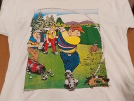 Vintage Single Stitch N Evens Novelty Golf T Shirt 1992 Size Large Made ... - $32.53