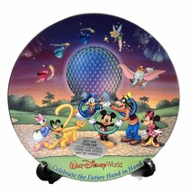 Walt Disney World 2000 Celebrate the Future Hand in Hand Decorative Plate/Stand - £18.09 GBP