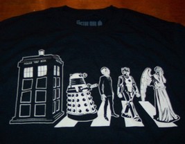 Doctor Who Police Phone Booth Box Characters Bbc T-Shirt Mens Large New w/ Tag - £15.82 GBP