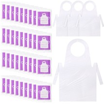 Tarpop 200 Pack Plastic Disposable Aprons 44 X 30 Inch Large Clear Aprons For - £30.27 GBP