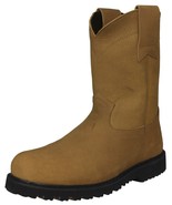 Mens Light Brown Work Boots Leather Oil Slip Resistant Pull On Traction ... - €60,46 EUR