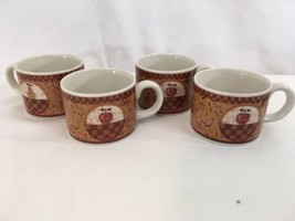 Sakura Vtg 1998 Warren Kimble Fruits Coffee Tea Cups Mugs (4) - £14.76 GBP