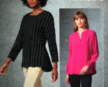 Vogue V1681 Misses 6 to 14 Anne Klein Tops and Tunics Uncut Sewing Pattern - $26.00