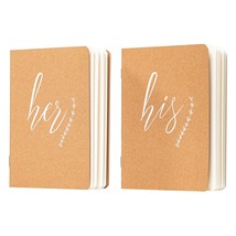 Vow Books Kraft Wedding Vows Set Of 2 His And Hers Bridal Shower Gifts Keepsake  - $11.99