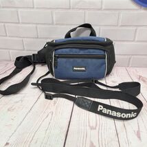 VTG Panasonic Camera Fanny Pack Carry Bag - Black/Blue W/ Cam Strap - $262.87 MXN