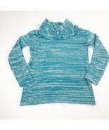 Design 365 Cowl Neck Pullover Sweater Size Medium Blue Aqua Heathered - $136.25 MXN
