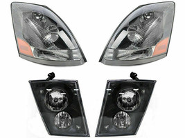 Volvo 2004 2005 2006 2007 Vn Vnl Vnm 630 670 Series Headlights Fog Lights Set - £412.33 GBP