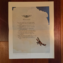 High Flight-Poem By John Gillespie Magee Jr Air Force Recruiting Ad-1972... - $23.46