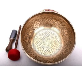 15 Inches Sacred Geometric Flower Of Life Singing Bowl - Sound Healing ,... - $525.99