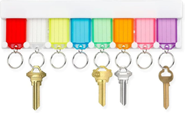 Key Tag Rack Slot Style Plastic Wall Mounted Key Holder Organizer with T... - €8,92 EUR