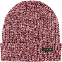 Yea.Nice Beanie Soft Acrylic Burgundy Waffle Weave Beanie Hat Cap - £23.58 GBP