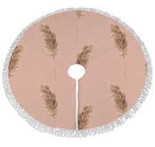 NEW! Christmas Tree Skirt: Brown and Pale Pink  - £23.91 GBP