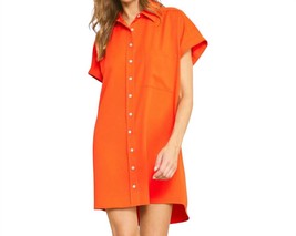 Entro tell me about it shirt dress Red - $51.00