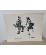 Boogie Woogie Print &#39;40&#39;s Black Jazz C Clark 9 x 12 - £30.50 GBP