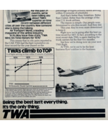 1977 TWA Airlines Menthol Advertisement Vintage Aviation Airplane Travel... - $454.76 MXN