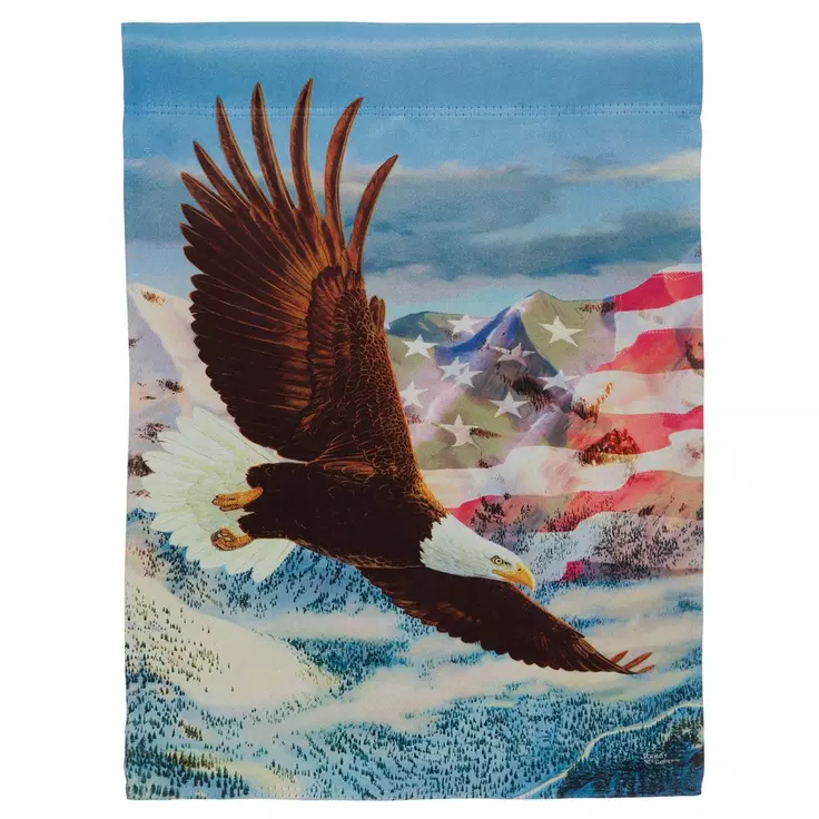 Bald Eagle Patriotic Garden Flag- 2 Sided Message, 12.5&quot; x 18&quot; - $8.49
