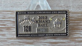 USN Naval Base Coronado CPO Mess 2013 Khaki Ball Challenge Coin #780Y - $351.22 MXN