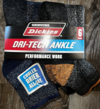 Dickies ~ 6-Pair Performance Work Socks Dri-Tech Ankle (A) ~ Size 6-12 - £21.13 GBP