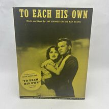 To Each His Own [Sheet Music] Paperback - $6.90