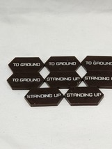 Lot Of (8) Brown Litko Premium Printed Mecha To Ground Standing Up Tokens - $17.81