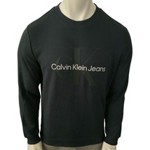 NWT CALVIN KLEIN MSRP $65.99 MEN&#39;S NAVY BLUE CREW NECK LONG SLEEVE SWEAT... - £24.57 GBP