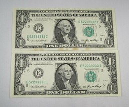 2006 2 Consecutive Federal Reserve Notes PC-499 - $27.99