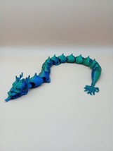 Articulated Chinese Style Dragon - 3D Printed -  Reinforced Joints - Green/ Blue - $15.19