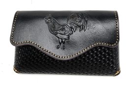 Western Cowboy Horizontal Basketweave Leather Mexican Multi Emblem Cellp... - £21.80 GBP