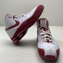 NIKE Shox Slam Zoom Air Elite Mens 8.5 Basketball Shoes White Red 324826-161 - £37.33 GBP